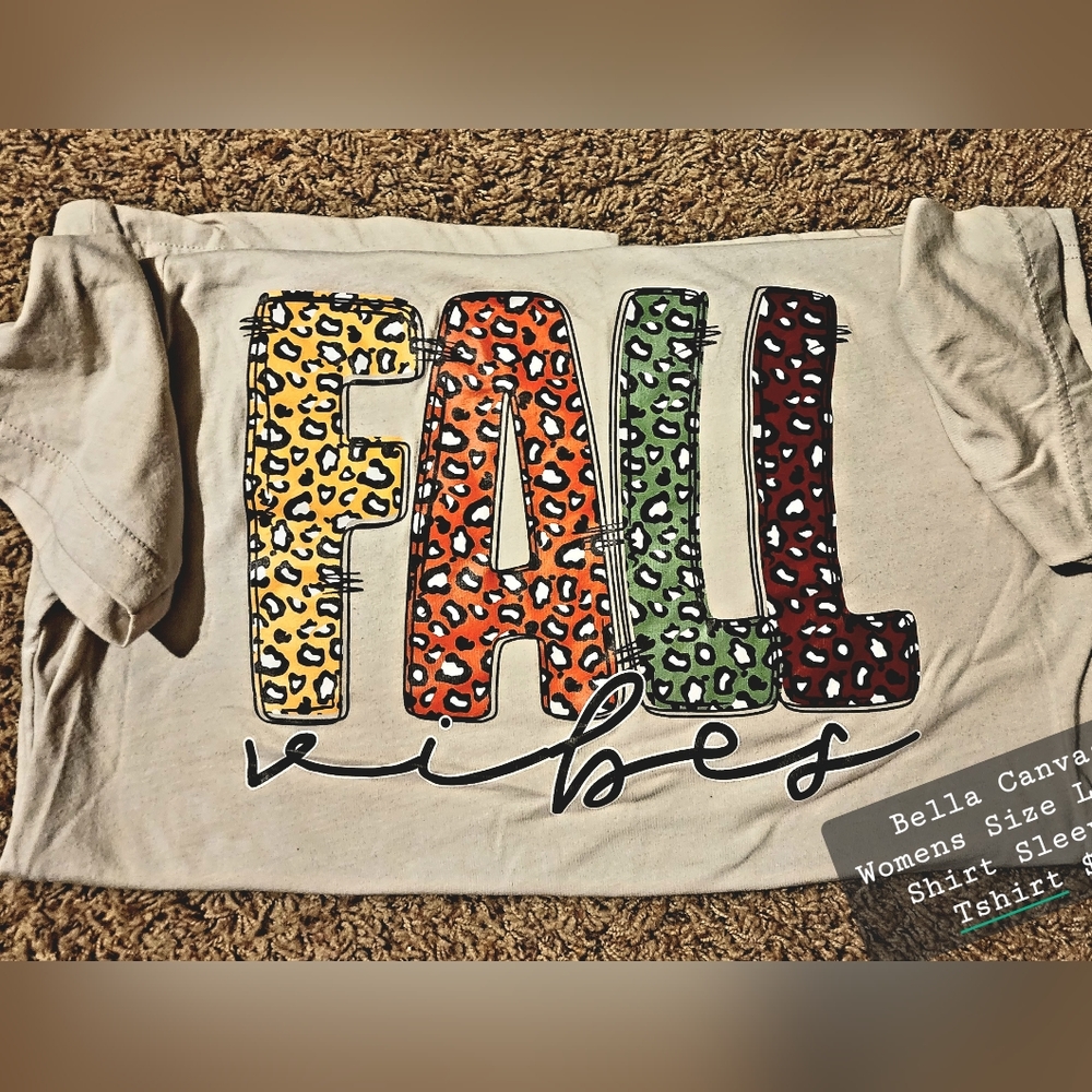 Bella Canvas Fall Vibes T-shirt Womens Large